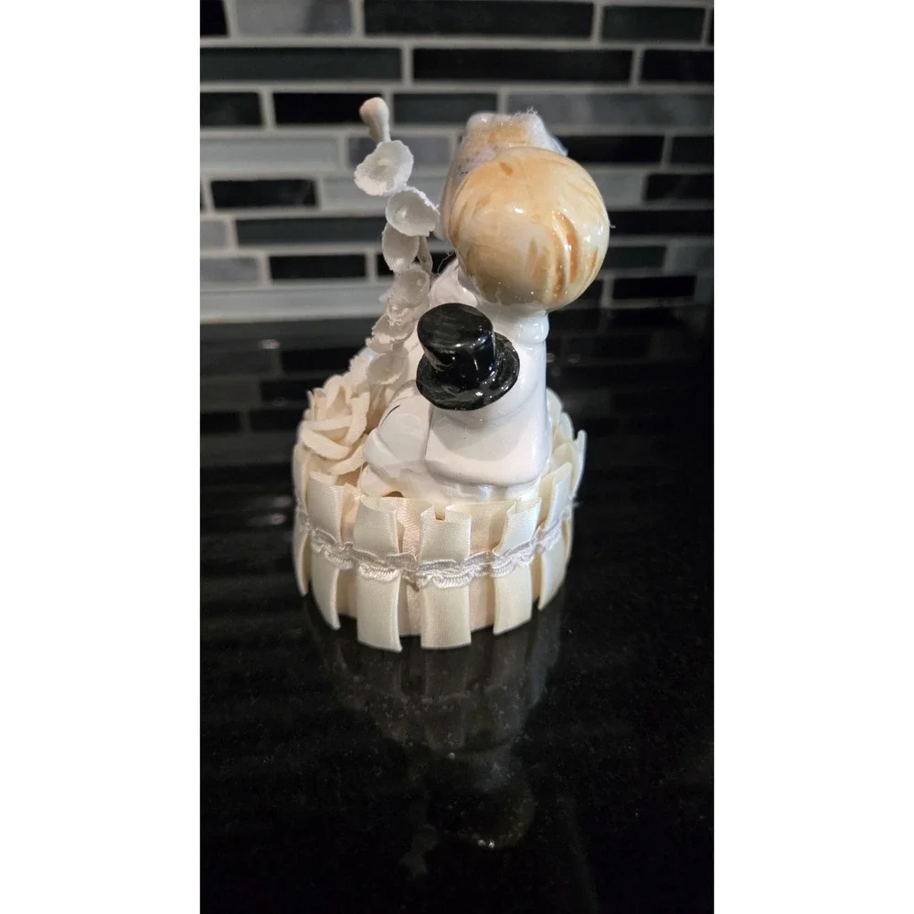 Vintage Mid Century Bride‎ and Groom Wedding Cake Topper Antique Anniversary